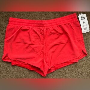 RBX Red Athletic Shorts Lightweight Elastic Waist NWT